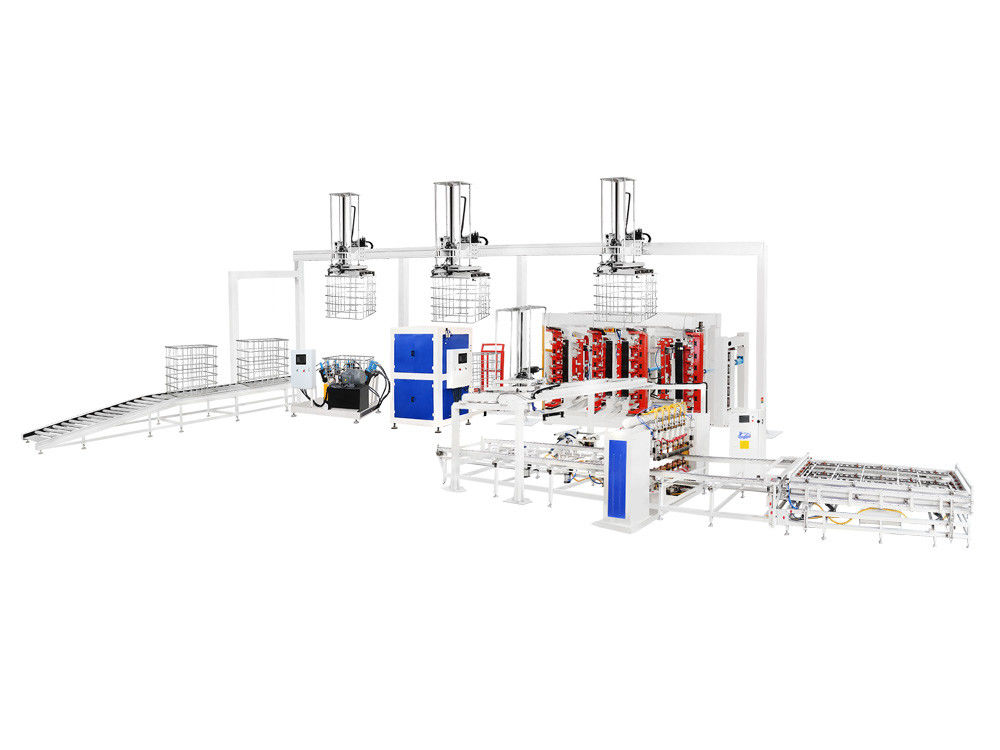 เครื่องเชื่อมตู้ IBC Tote Cage รวมถึงเครื่องป้องกันและแรงเชื่อม 225KVA X 4 ออกแบบสําหรับงานเชื่อมหนัก