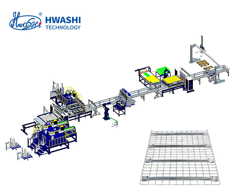 เครื่องผลิตกรง IBC อัตโนมัติ น้ำหนัก 2000 กก. ทำงานต่อเนื่อง 24/7 และผลิตได้ 80 กรงต่อชั่วโมง