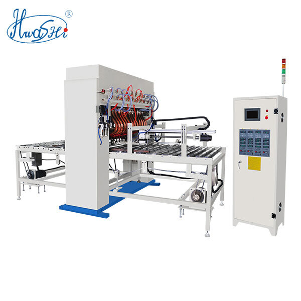 เครื่องเชื่อมสปอตควบคุม PLC สำหรับอุตสาหกรรมสำหรับแผงประตู ความหนาในการเชื่อม 3+3 มม. และไฟ 2 เฟส 380V