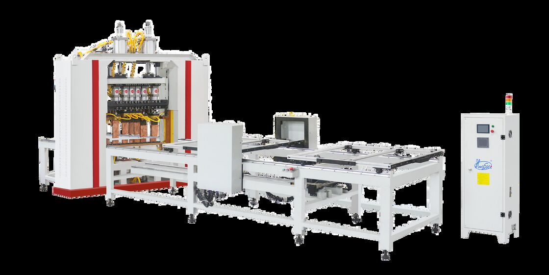 เครื่องเชื่อมตาข่ายลวดแบบยื่นพร้อมความยาวการเชื่อมที่มีประสิทธิภาพ 3000 มม. และตัวป้อนแบบสองชั้นพร้อมหัวเชื่อม 20 ชุด