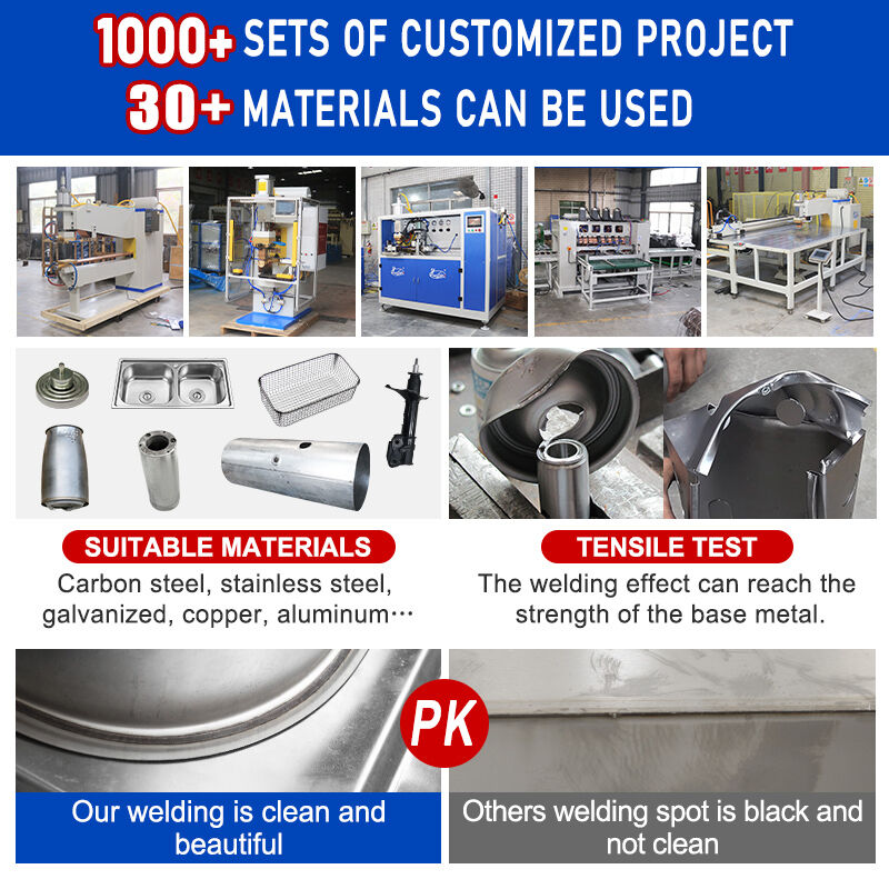 เครื่องเชื่อมซิงค์ Hwashi 160kVA ด้วยการเชื่อมต่อความต้านทานความถี่สูง และการรับรอง CE สําหรับการผลิตเครื่องครัว