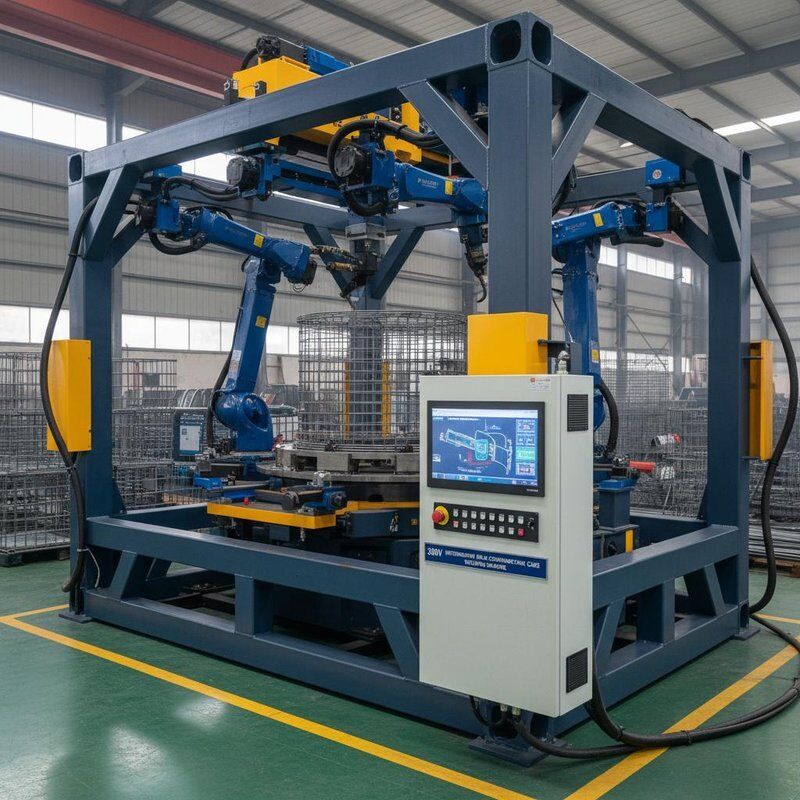 380V Intermediary bulk container cage welding machine using PLC control method ensuring welding cycles and reduced downtime